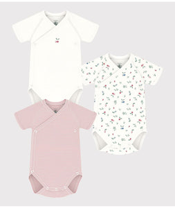 SS25 - A0CCZ 98 PINK MULTI 25% SALE BODYSUITS FLORAL NEWBORN SPRING SUMMER 2025 STRIPES