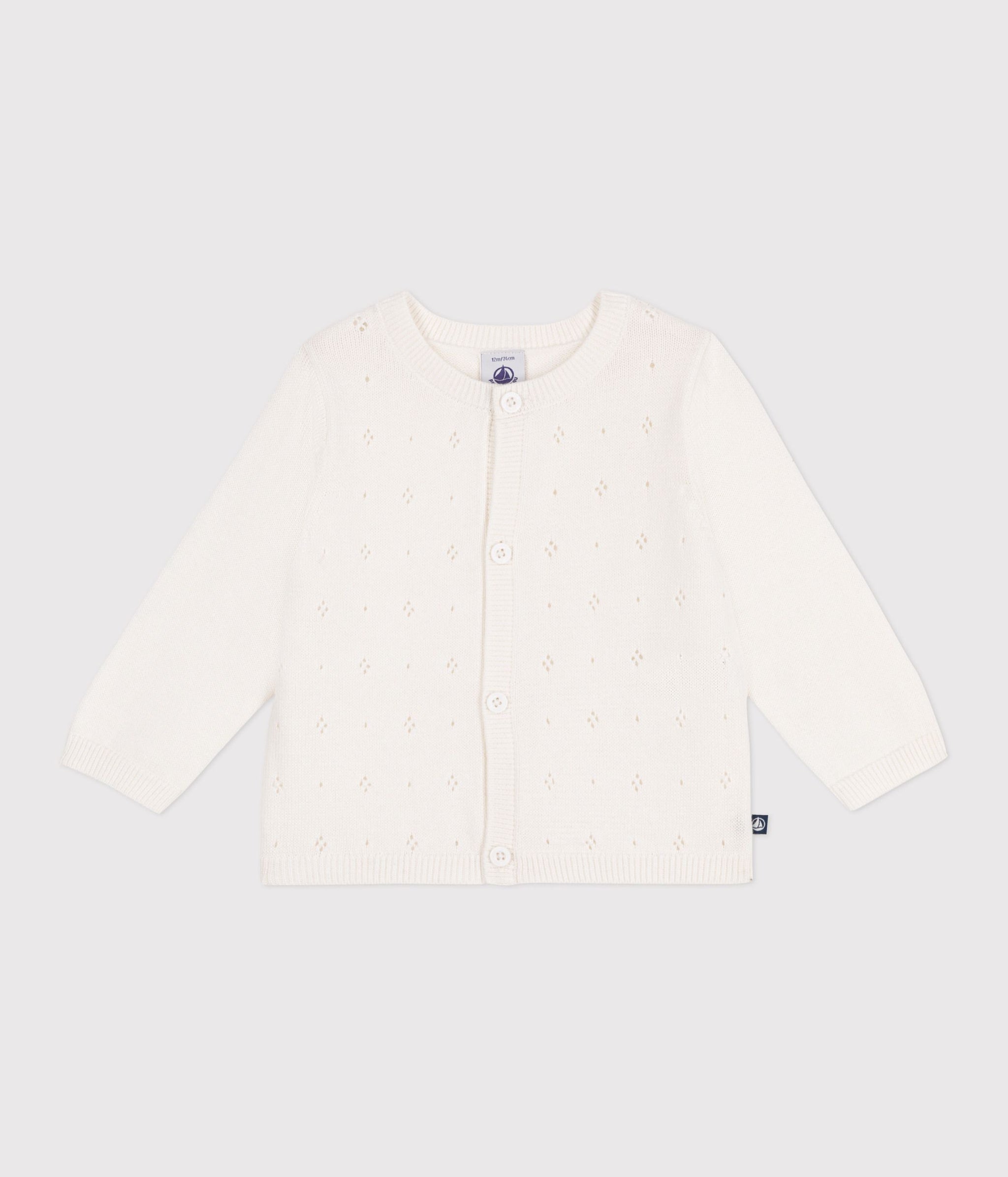 SS25 - A0CEP 01 WHITE CARDIGAN LONG SLEEVES SPRING SUMMER 2025