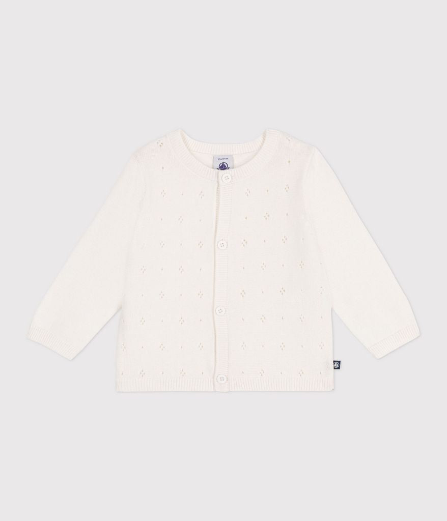 SS25 - A0CEP 01 WHITE CARDIGAN LONG SLEEVES SPRING SUMMER 2025