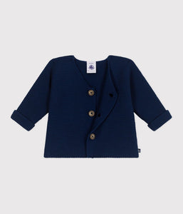 SS25 - A0CES 01 NAVY CARDIGAN LONG SLEEVES NEWBORN SPRING SUMMER 2025