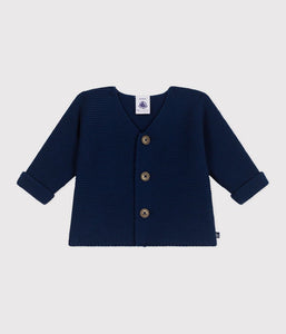 SS25 - A0CES 01 NAVY CARDIGAN LONG SLEEVES NEWBORN SPRING SUMMER 2025