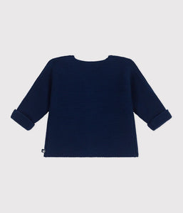 SS25 - A0CES 01 NAVY CARDIGAN LONG SLEEVES NEWBORN SPRING SUMMER 2025