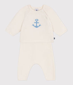 SS25 - A0CEW 07 WHITE NEWBORN OUTFITS SAILOR