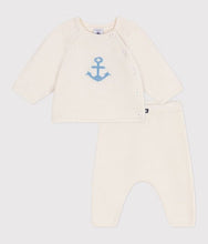 Load image into Gallery viewer, SS25 - A0CEW 07 WHITE NEWBORN OUTFITS SAILOR
