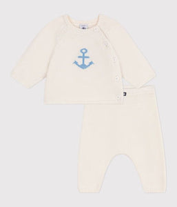 SS25 - A0CEW 07 WHITE NEWBORN OUTFITS SAILOR