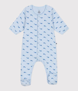 SS25 - A0CFL 01 BLUE BODYSUITS LONG SLEEVES NEWBORN SAILOR SPRING SUMMER 2025