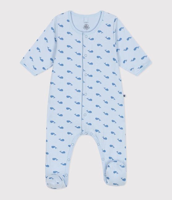 SS25 - A0CFL 01 BLUE BODYSUITS LONG SLEEVES NEWBORN SAILOR SPRING SUMMER 2025