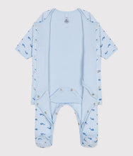 Load image into Gallery viewer, SS25 - A0CFL 01 BLUE BODYSUITS LONG SLEEVES NEWBORN SAILOR SPRING SUMMER 2025
