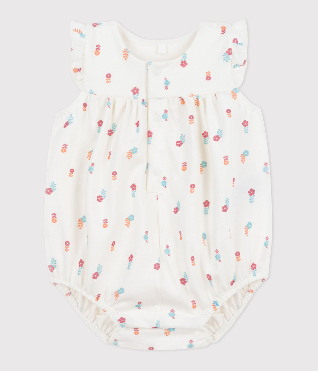 SS25 - A0CFY 01 WHITE MULTI 25% SALE FLORAL NEWBORN ROMPERS SPRING SUMMER 2025