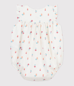 SS25 - A0CFY 01 WHITE MULTI 25% SALE FLORAL NEWBORN ROMPERS SPRING SUMMER 2025
