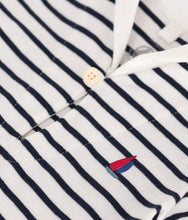 Load image into Gallery viewer, SS25 - A0CG2 01 WHITE NAVY NEWBORN ROMPERS SAILOR SPRING SUMMER 2025 STRIPES
