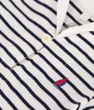 Load image into Gallery viewer, SS25 - A0CG2 01 WHITE NAVY 25% SALE NEWBORN ROMPERS SAILOR SPRING SUMMER 2025 STRIPES
