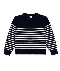 SS25 - A0CJ1 01 NAVY WHITE 25% SALE LONG SLEEVES PARIS THEME SAILOR SPRING SUMMER 2025 STRIPES SWEATER