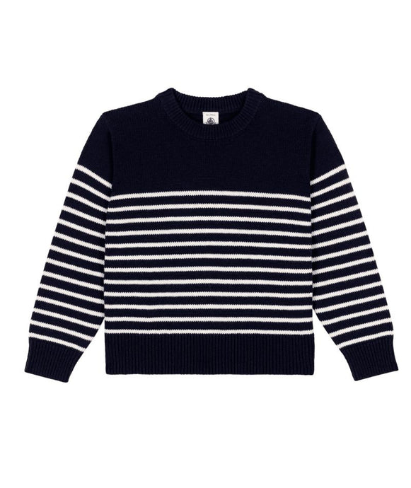 SS25 - A0CJ1 01 NAVY WHITE 25% SALE LONG SLEEVES PARIS THEME SAILOR SPRING SUMMER 2025 STRIPES SWEATER