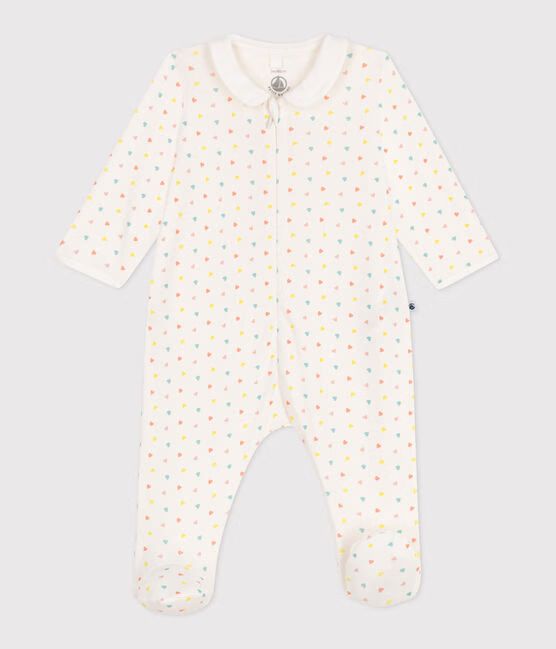 SS25 - A0CJ7 01 WHITE MULTI 25% SALE BODYSUITS HEARTS NEWBORN SPRING SUMMER 2025
