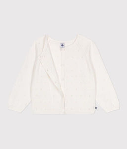 SS25 - A0CJN 01 WHITE CARDIGAN LONG SLEEVES SPRING SUMMER 2025