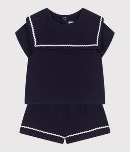 SS25 - A0CKW 01 NAVY 25% SALE OUTFITS SAILOR SHORTS SPRING SUMMER 2025