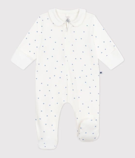 SS25 - A0CL0 03 WHITE BLUE BODYSUITS NEWBORN SPRING SUMMER 2025