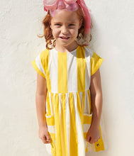 Load image into Gallery viewer, SS25 - A0CN3 01 YELLOW WHITE 25% SALE DRESSES SPRING SUMMER 2025 STRIPES
