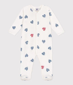 SS25 - A0CN8 01 WHITE MULTI HEARTS NEWBORN OUTFITS SPRING SUMMER 2025