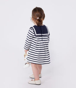 SS25 - A0CNY 01 WHITE NAVY DRESSES LONG SLEEVES SPRING SUMMER 2025 STRIPES