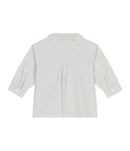 Load image into Gallery viewer, SS25 - A0CP9 09 GREEN WHITE LONG SLEEVES SPRING SUMMER 2025 STRIPES TOP
