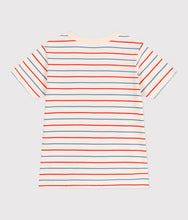 Load image into Gallery viewer, SS25 - A0CQ4 01 CREAM MULTI HEARTS SHORT SLEEVE SPRING SUMMER 2025 STRIPES T-SHIRTS
