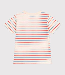 SS25 - A0CQ4 01 CREAM MULTI HEARTS SHORT SLEEVE SPRING SUMMER 2025 STRIPES T-SHIRTS