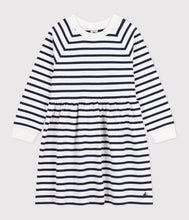 Load image into Gallery viewer, SS25 - A0CRC 01 WHITE NAVY DRESSES LONG SLEEVES SPRING SUMMER 2025 STRIPES
