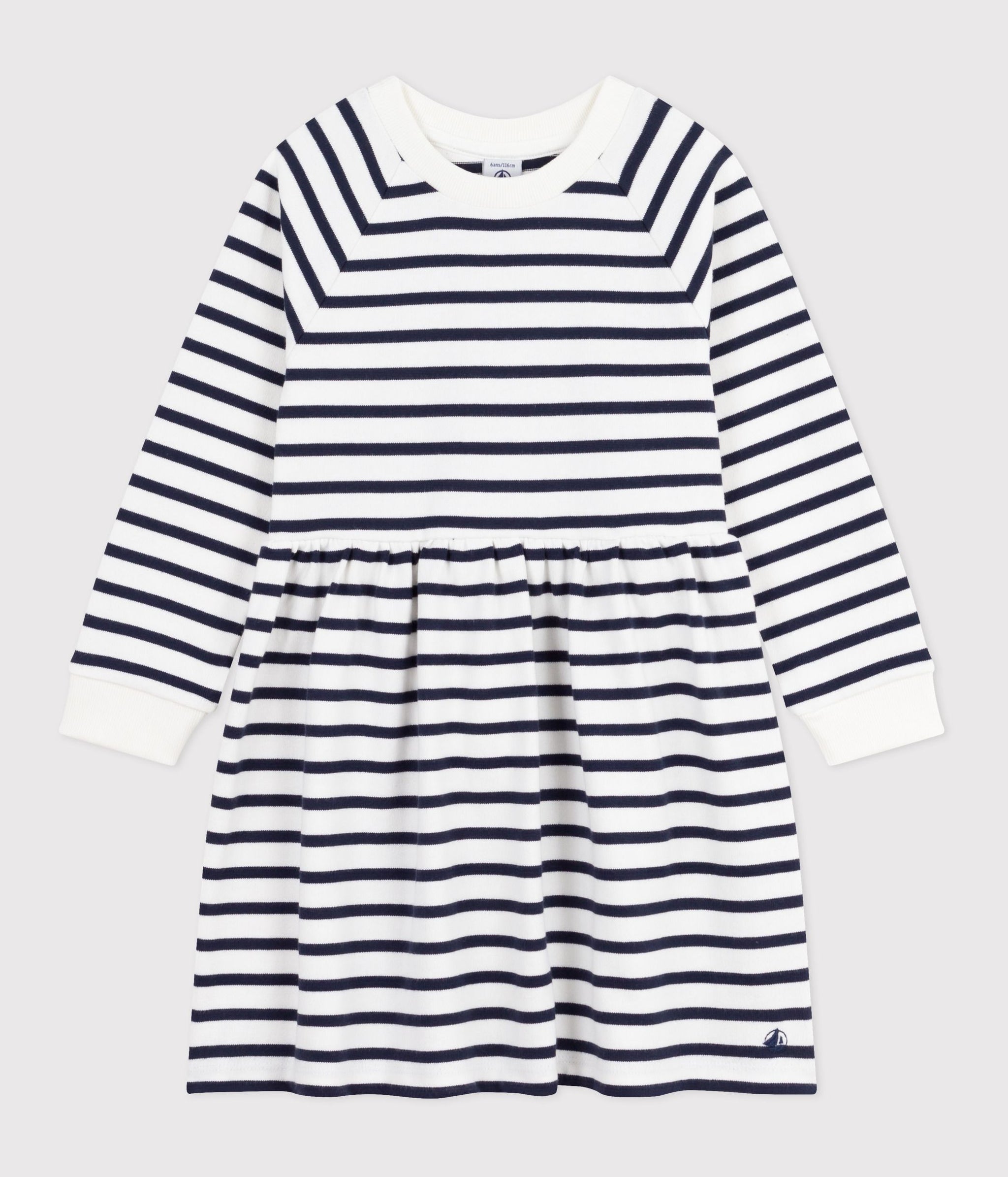 SS25 - A0CRC 01 WHITE NAVY DRESSES LONG SLEEVES SPRING SUMMER 2025 STRIPES