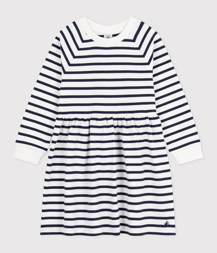 SS25 - A0CRC 01 WHITE NAVY DRESSES LONG SLEEVES SPRING SUMMER 2025 STRIPES