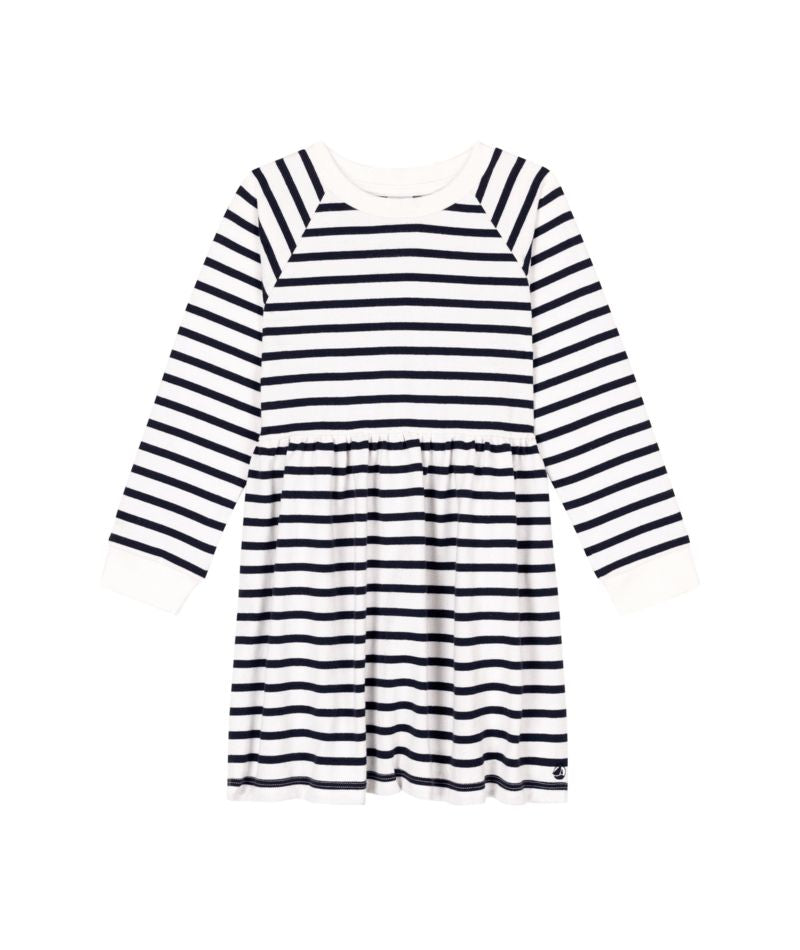 SS25 - A0CRC 01 WHITE NAVY DRESSES LONG SLEEVES SPRING SUMMER 2025 STRIPES