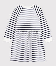 Load image into Gallery viewer, SS25 - A0CRC 01 WHITE NAVY DRESSES LONG SLEEVES SPRING SUMMER 2025 STRIPES
