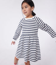 Load image into Gallery viewer, SS25 - A0CRC 01 WHITE NAVY DRESSES LONG SLEEVES SPRING SUMMER 2025 STRIPES
