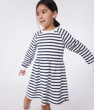 Load image into Gallery viewer, SS25 - A0CRC 01 WHITE NAVY 25% SALE DRESSES LONG SLEEVES SPRING SUMMER 2025 STRIPES
