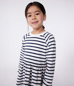 SS25 - A0CRC 01 WHITE NAVY DRESSES LONG SLEEVES SPRING SUMMER 2025 STRIPES