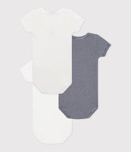 SS25 - A0CRQ 00 WHITE NAVY BODYSUITS NEWBORN SPRING SUMMER 2025