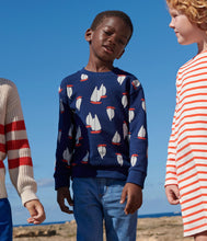 Load image into Gallery viewer, SS25 - A0CRR 01 NAVY MULTI 25% SALE LONG SLEEVES SAILOR SPRING SUMMER 2025 SWEATSHIRT
