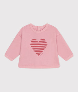 SS25 - A0CRW 01 PINK HEARTS LONG SLEEVES SPRING SUMMER 2025 SWEATSHIRTS TOP