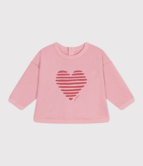 SS25 - A0CRW 01 PINK HEARTS LONG SLEEVES SPRING SUMMER 2025 SWEATSHIRTS TOP