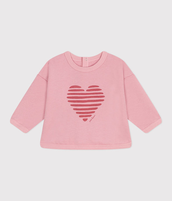 SS25 - A0CRW 01 PINK 25% SALE HEARTS LONG SLEEVES SPRING SUMMER 2025 SWEATSHIRTS TOP