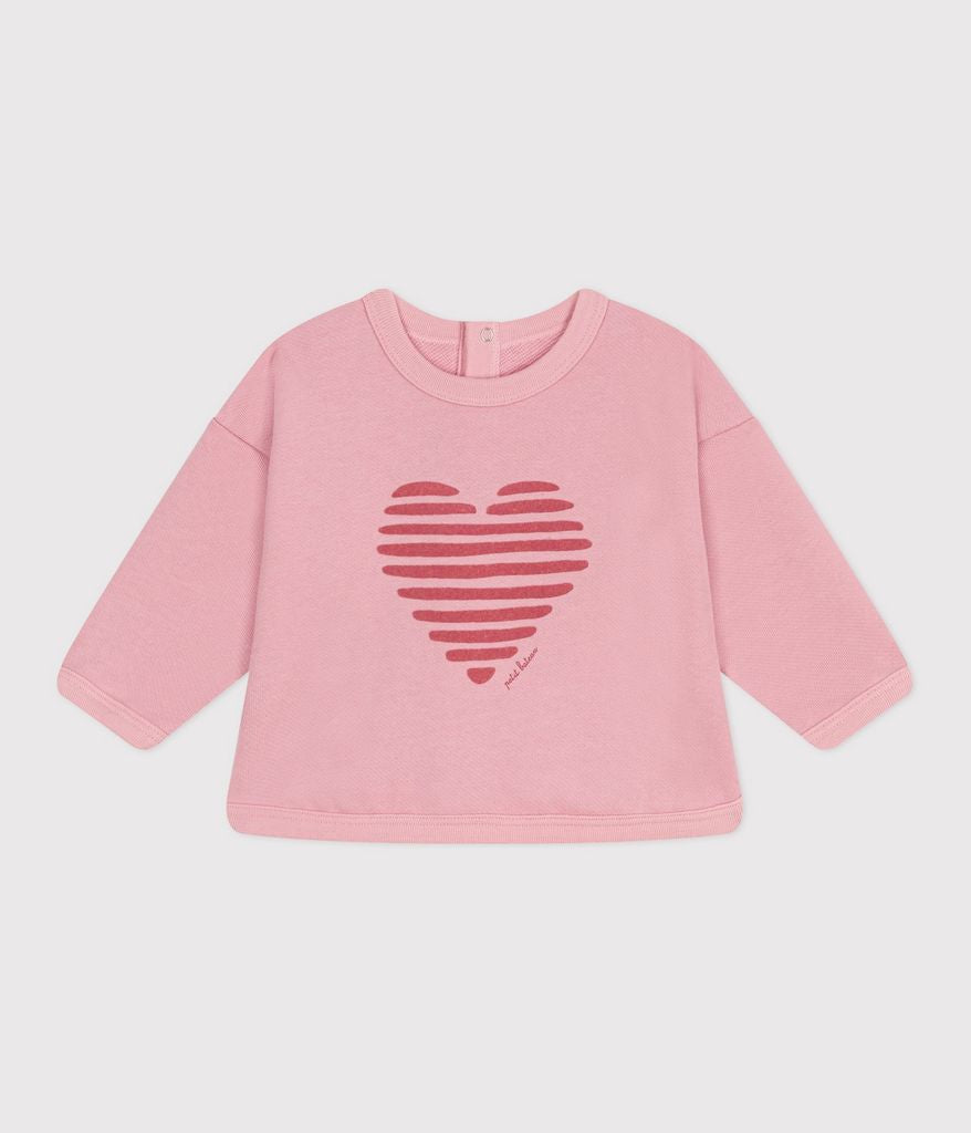 SS25 - A0CRW 01 PINK HEARTS LONG SLEEVES SPRING SUMMER 2025 SWEATSHIRTS TOP