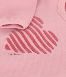 SS25 - A0CRW 01 PINK HEARTS LONG SLEEVES SPRING SUMMER 2025 SWEATSHIRTS TOP