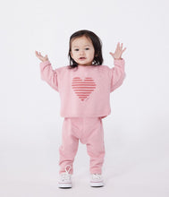 Load image into Gallery viewer, SS25 - A0CRW 01 PINK HEARTS LONG SLEEVES SPRING SUMMER 2025 SWEATSHIRTS TOP
