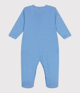 SS25 - A0CS1 01 BLUE WHITE LONG SLEEVES NEWBORN SPRING SUMMER 2025 STRIPES