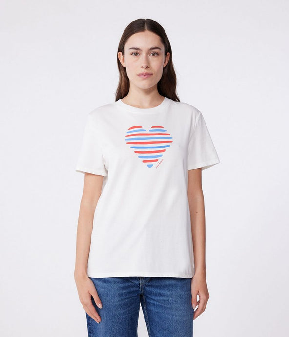 SS25 - A0CSK 01 WHITE SHORT SLEEVES CREWNECK TEE HEARTS SPRING SUMMER 2025 T-SHIRTS