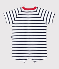 Load image into Gallery viewer, SS25 - A0CV3 01 WHITE NAVY OUTFITS OVERALL SHORT SPRING SUMMER 2025 STRIPES
