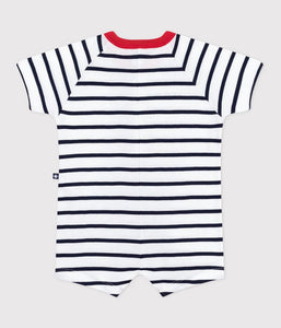 SS25 - A0CV3 01 WHITE NAVY OUTFITS OVERALL SHORT SPRING SUMMER 2025 STRIPES