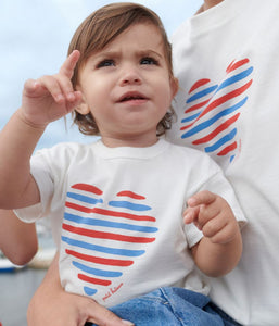 SS25 - A0CWB 15 WHITE HEART HEARTS SPRING SUMMER 2025 TEE