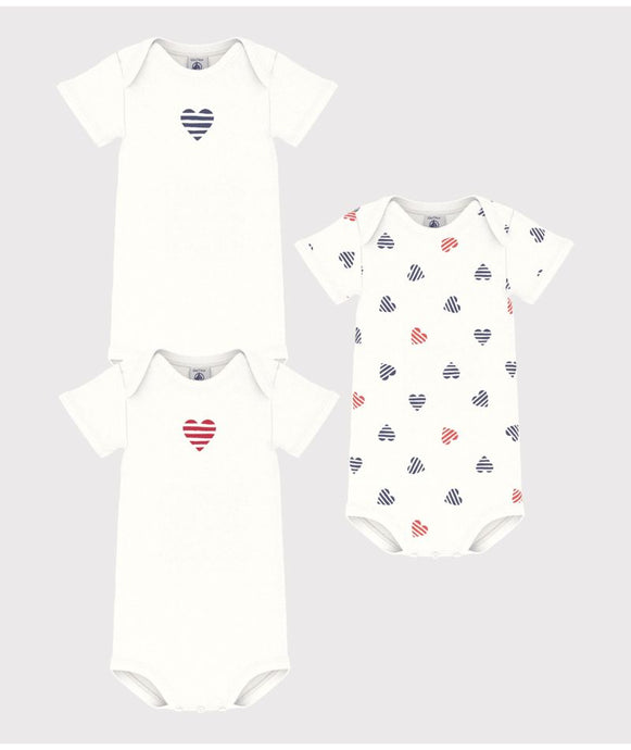 SS25 - A0CXD 00 WHITE 25% SALE BODYSUITS HEARTS NEWBORN SPRING SUMMER 2025